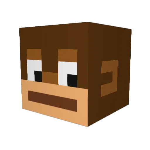 BigWei_Wei Minecraft avatar head, 3D render