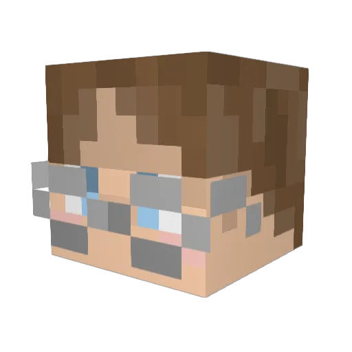 BigWiggins Minecraft avatar head, 3D render