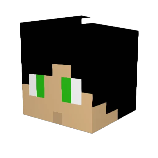 BigWobble Minecraft avatar head, 3D render