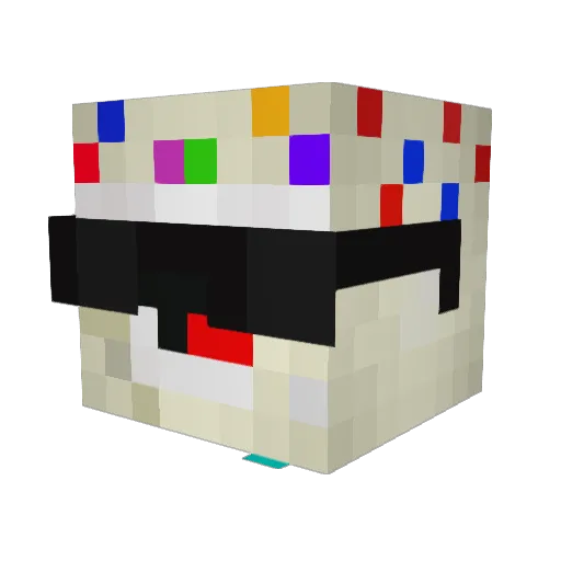 BigWorm208 Minecraft avatar head, 3D render