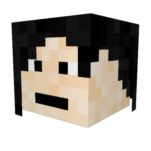 BigXKu Minecraft avatar head, 3D render