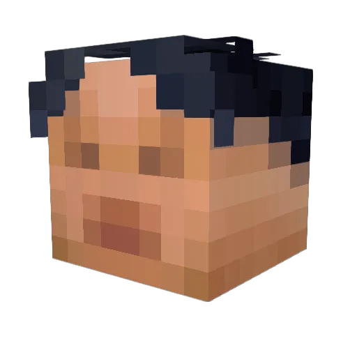 BigYeasty Minecraft avatar head, 3D render