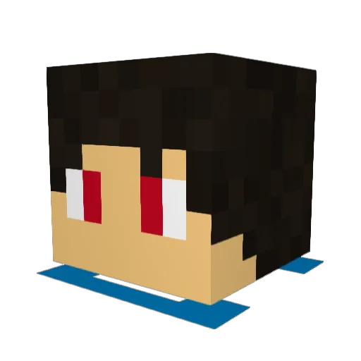 BigZ1234 Minecraft avatar head, 3D render