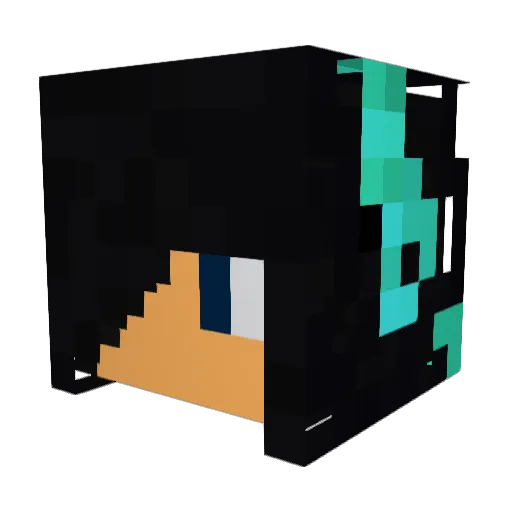BigZ_Creepers Minecraft avatar head, 3D render