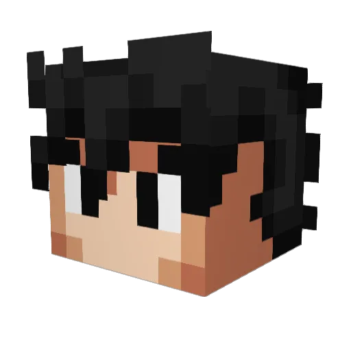 Big_Adash Minecraft avatar head, 3D render