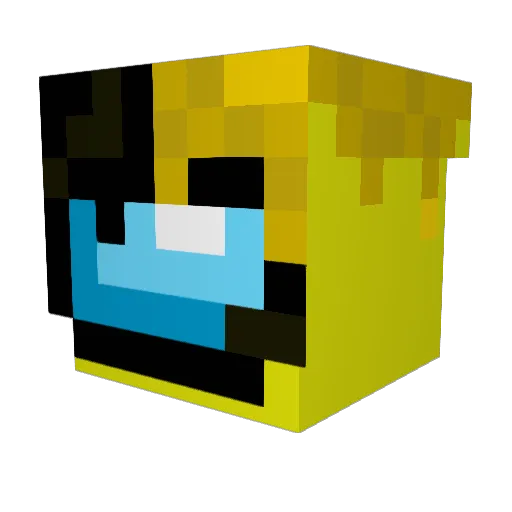 Big_Aftermath Minecraft avatar head, 3D render