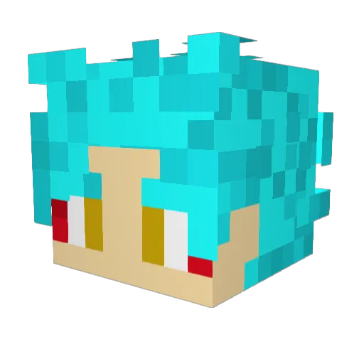 Big_B_007 Minecraft avatar head, 3D render