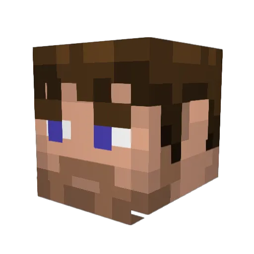 Big_Bad_VVolf Minecraft avatar head, 3D render