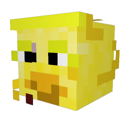 Big_Bird420 Minecraft avatar head, 3D render