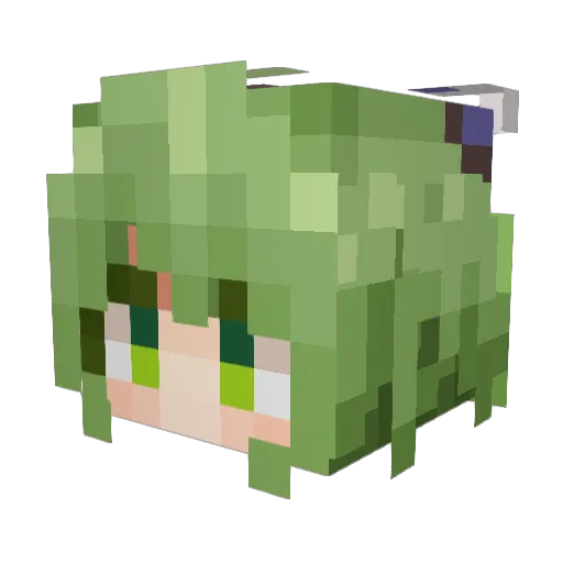 Big_Black_ Minecraft avatar head, 3D render
