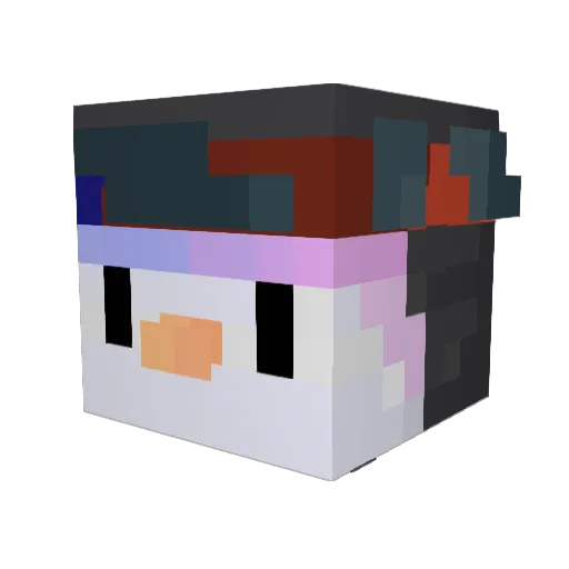 Big_Blew Minecraft avatar head, 3D render