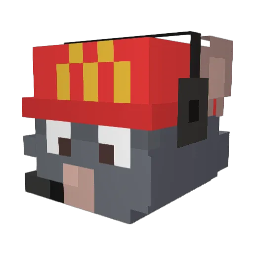 Big_Bluuba Minecraft avatar head, 3D render
