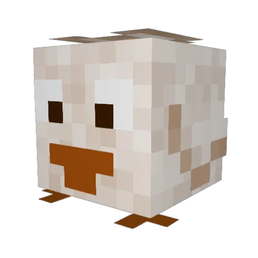 Big_Bogel Minecraft avatar head, 3D render