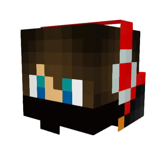 Big_Brain_123 Minecraft avatar head, 3D render