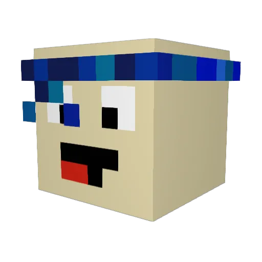 Big_Bussa2x Minecraft avatar head, 3D render
