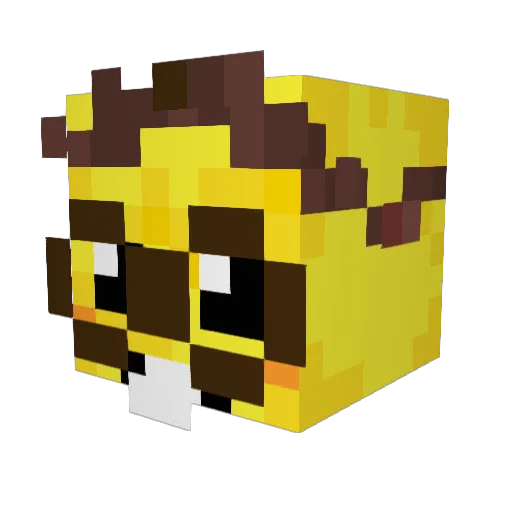 Big_Dep_01 Minecraft avatar head, 3D render