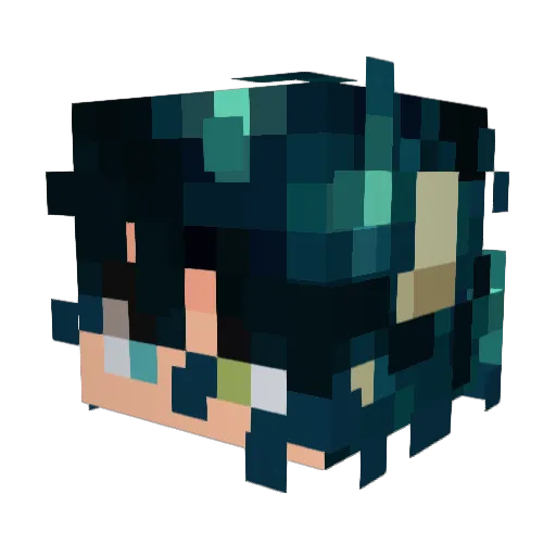 Big_DiGua Minecraft avatar head, 3D render