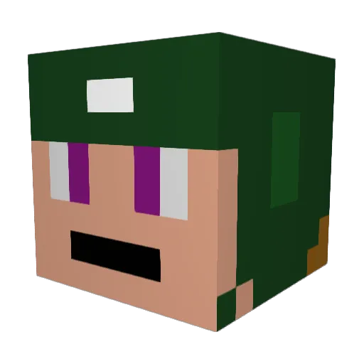 Big_FoE Minecraft avatar head, 3D render