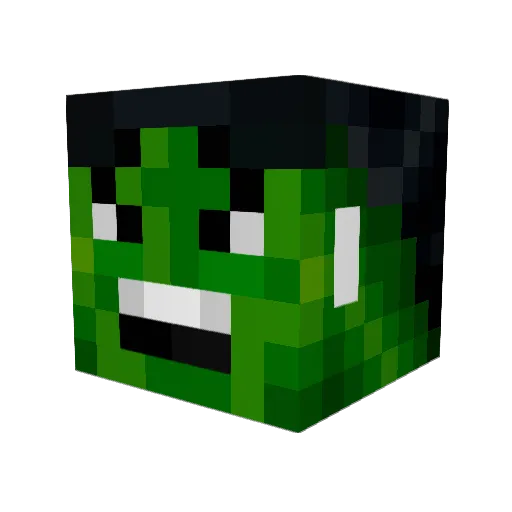 Big_Green_Guy Minecraft avatar head, 3D render