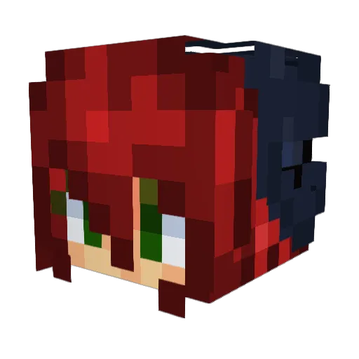 Big_Green_Waddle Minecraft avatar head, 3D render