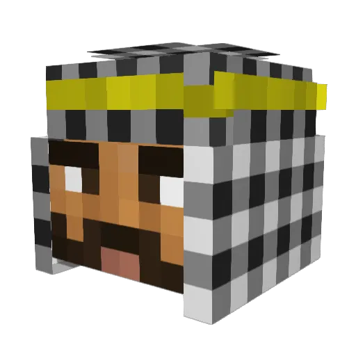 Big_Hazz Minecraft avatar head, 3D render