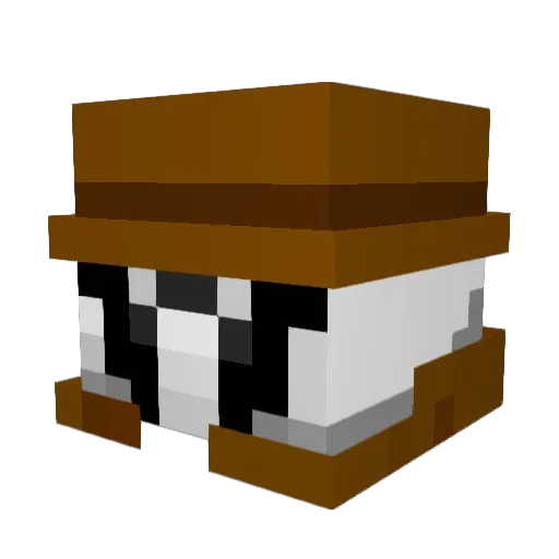 Big_I Minecraft avatar head, 3D render