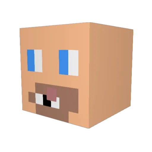 Big_John_Ripski Minecraft avatar head, 3D render