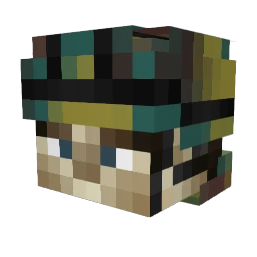 Big_Netoonyahu Minecraft avatar head, 3D render