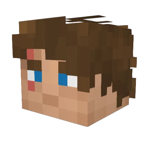 Big_Obunga Minecraft avatar head, 3D render