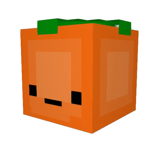 Big_Orange_Man Minecraft avatar head, 3D render