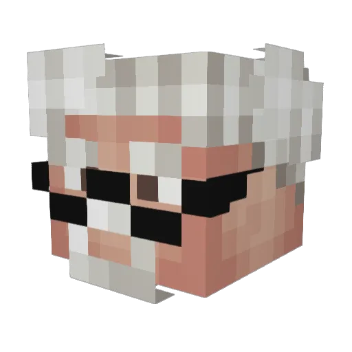 Big_Perc Minecraft avatar head, 3D render