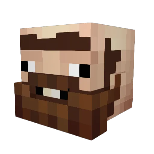 Big_Sexual Minecraft avatar head, 3D render