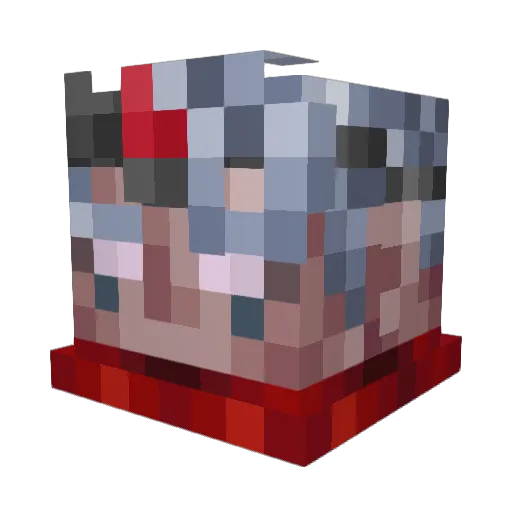 Big_Sqwid Minecraft avatar head, 3D render