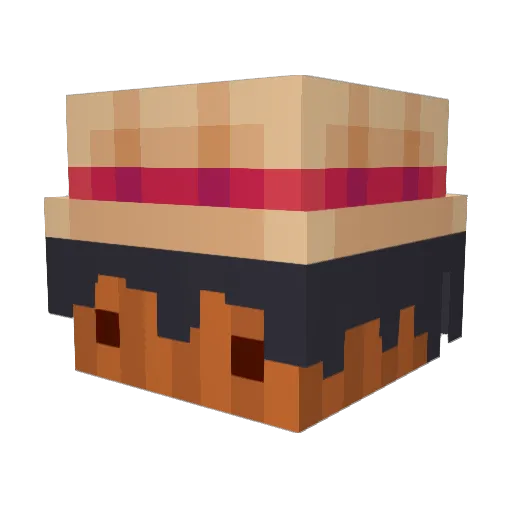 Big_T3x Minecraft avatar head, 3D render