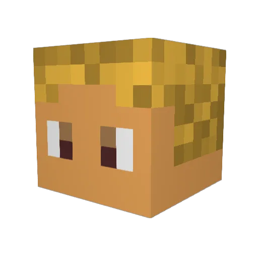Big_TV89 Minecraft avatar head, 3D render