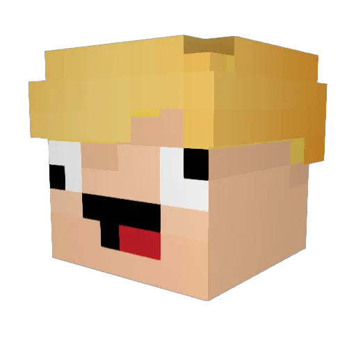 Big_Vegman Minecraft avatar head, 3D render