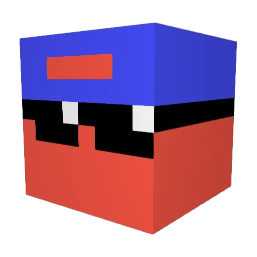 Big_W44 Minecraft avatar head, 3D render