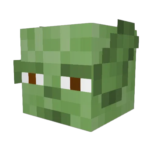 Big_Yoda34 Minecraft avatar head, 3D render