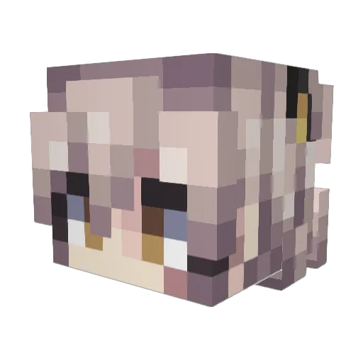 Big_ahou Minecraft avatar head, 3D render