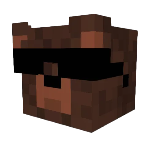 Big_blackbear Minecraft avatar head, 3D render