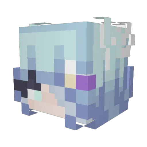 Big_eggxd Minecraft avatar head, 3D render