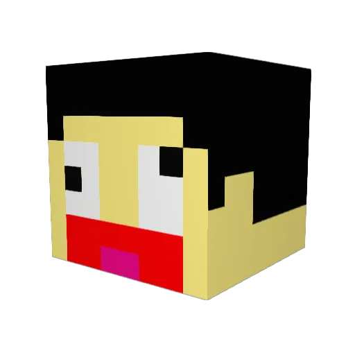 Big_saliami Minecraft avatar head, 3D render