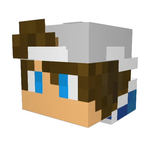 Bigbertha007 Minecraft avatar head, 3D render
