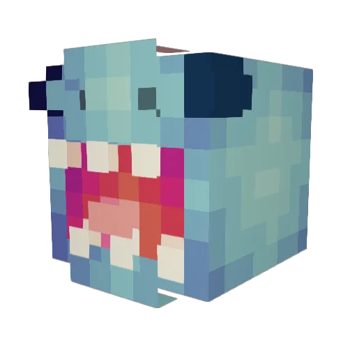 Bigbminus Minecraft avatar head, 3D render