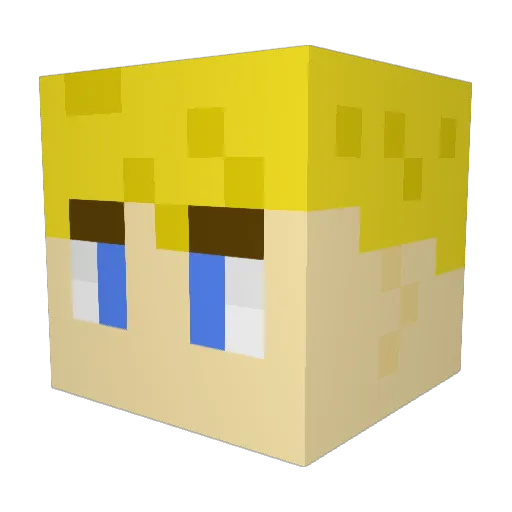 Bigboatboy Minecraft avatar head, 3D render