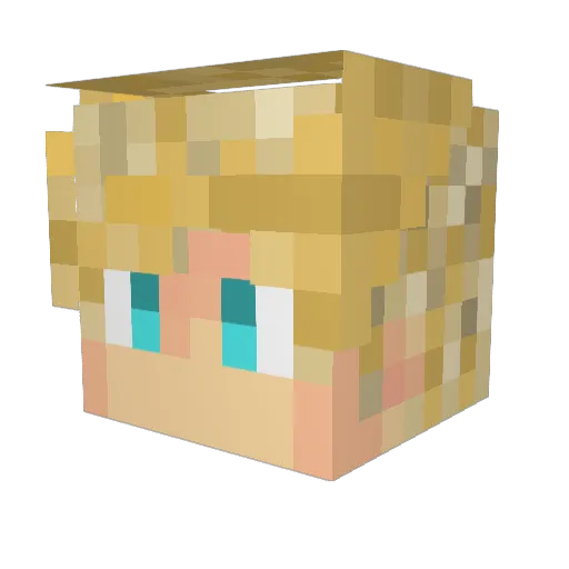 Bigbomb388 Minecraft avatar head, 3D render