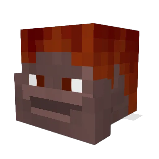Bigbossross Minecraft avatar head, 3D render