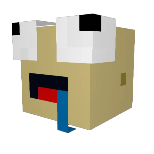 Bigcons Minecraft avatar head, 3D render