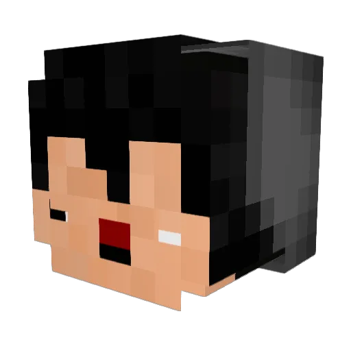Bigcookieman_ Minecraft avatar head, 3D render