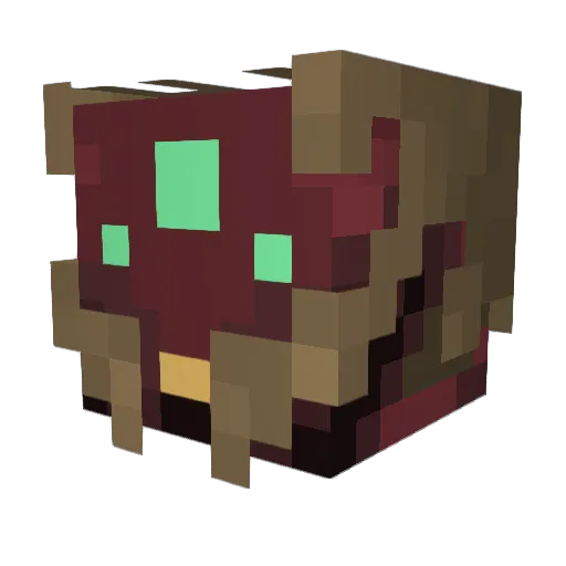 Bigdaddybaja Minecraft avatar head, 3D render
